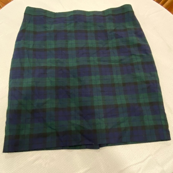 J. Crew Dresses & Skirts - J Crew - School Uniform Style Plaid Green and Blue Pencil Skirt